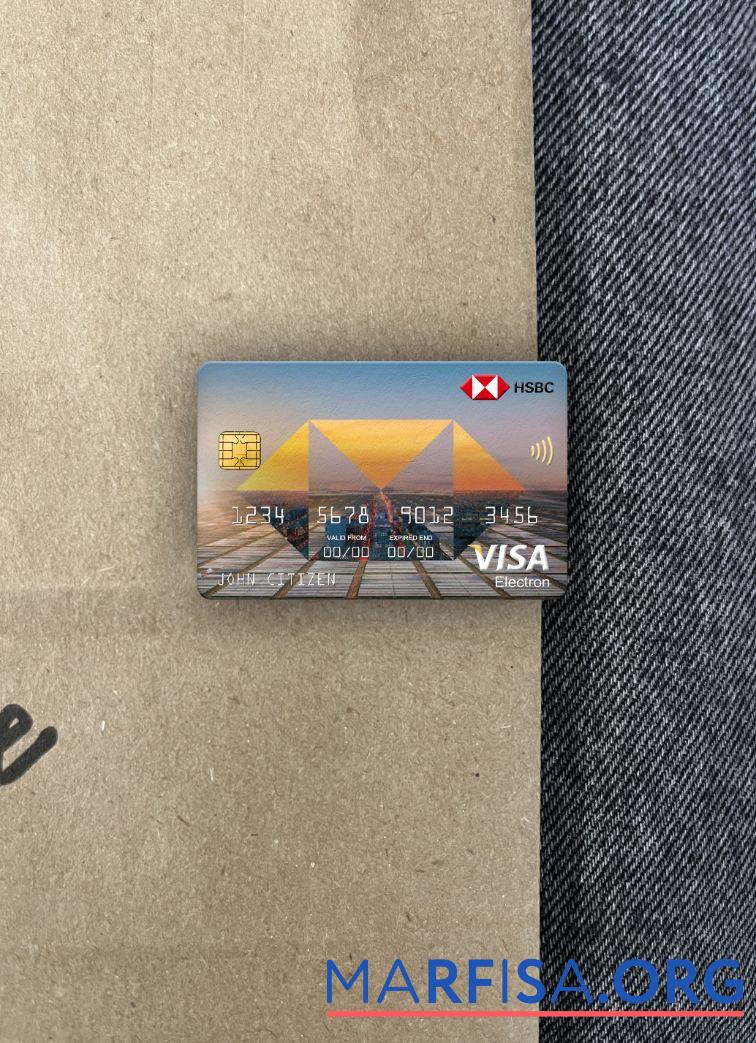 Downloadable Poland HSBC bank visa electron card photolook front example